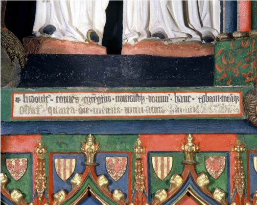 Dédicace du monument de Louis à la mémoire des siens "ob suorum memoriam"